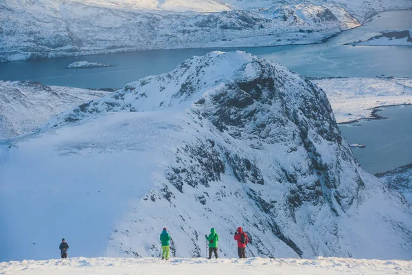 Вид Гірський Краєвид Північній Норвегії Прибуття Острови Nordland Дорогою Гори — стокове фото