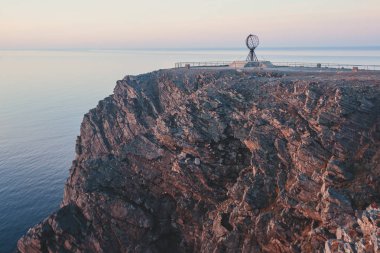 Nordkapp, North Cape, Norveç, en kuzeydeki nokta anakara Norveç ve Avrupa, Finnmark ilçe görünümünü
