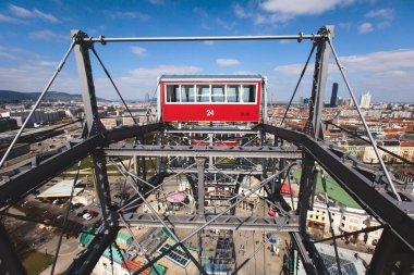 Görünümü, Prater Dönme dolap, Viyana, Avusturya ağaç bahar yeşil arasında