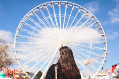 Görünümü, Prater Dönme dolap, Viyana, Avusturya ağaç bahar yeşil arasında