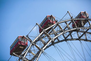 Görünümü, Prater Dönme dolap, Viyana, Avusturya ağaç bahar yeşil arasında
