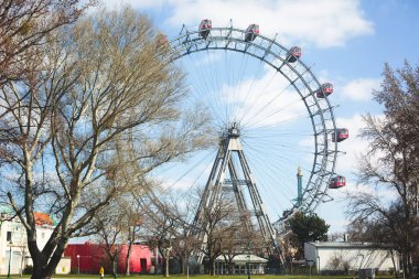 Görünümü, Prater Dönme dolap, Viyana, Avusturya ağaç bahar yeşil arasında
