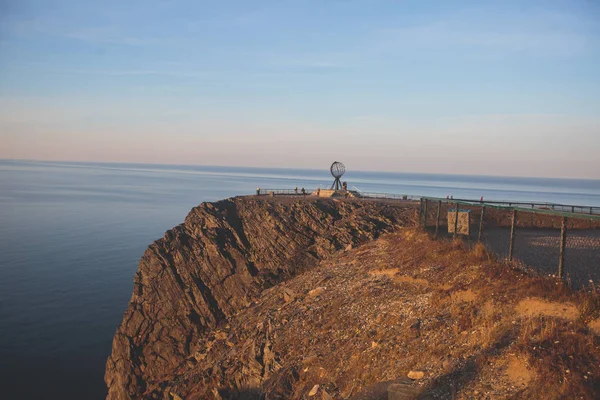 Άποψη Του Nordkapp Βόρειο Ακρωτήριο Νορβηγία Βορειότερο Σημείο Της Ηπειρωτικής — Φωτογραφία Αρχείου