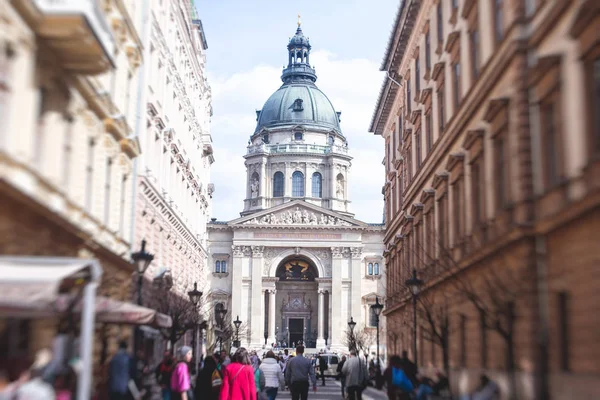 View Stephen Basilica Roman Catholic Basilica Budapest Hungary Summer Sunny — стоковое фото