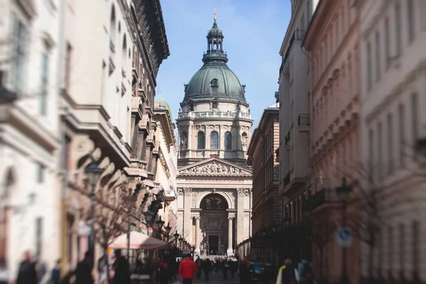 View Stephen Basilica Roman Catholic Basilica Budapest Hungary Summer Sunny — стоковое фото