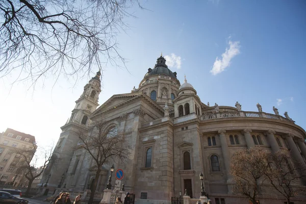 Vista Basílica Santo Estêvão Uma Basílica Católica Romana Budapeste Hungria — Fotografia de Stock