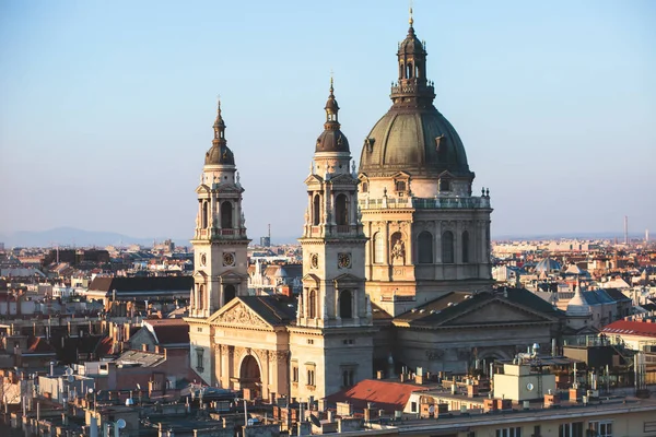 View Stephen Basilica Roman Catholic Basilica Budapest Hungary Summer Sunny — стоковое фото