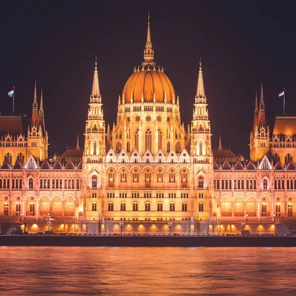 Nézd Országház Budapest Parlament Külső Más Néven Orszaghaz Duna Folyó — Stock Fotó