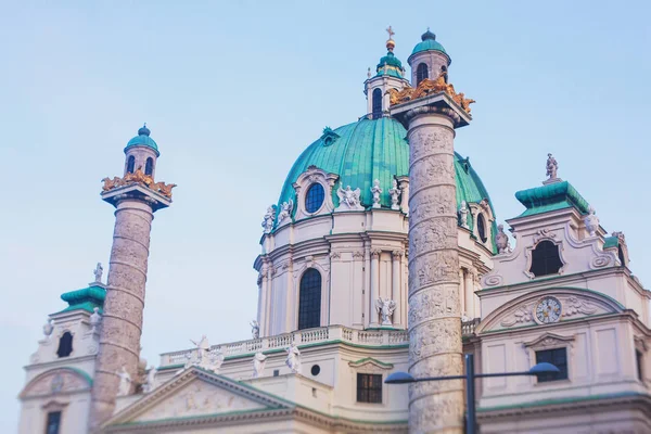 View Karlskirche Charles Church Baroque Church Located South Side Karlsplatz — Stock Photo, Image