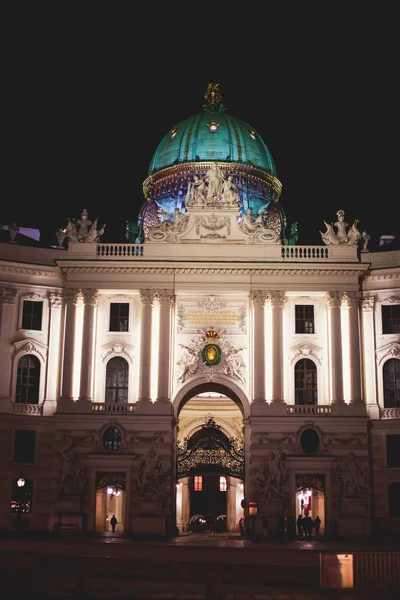 Blick Auf Hofburg Kaiserpalastfassade Außen Mit Heldenplatz Wiener Altstadt Altstadt — Stockfoto