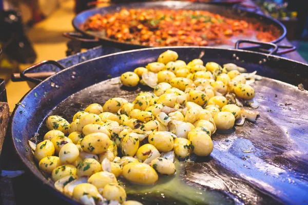 Vielfalt Auswahl Verschiedenen Traditionellen Ungarischen Streetfood Einem Der Stände Den — Stockfoto