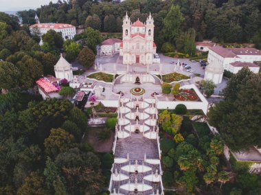 Bom Jesus görünümünü mı Monte, Tenoes, Portekizce kutsal katedralde Kuzey Portuga içinde Braga şehir dışında