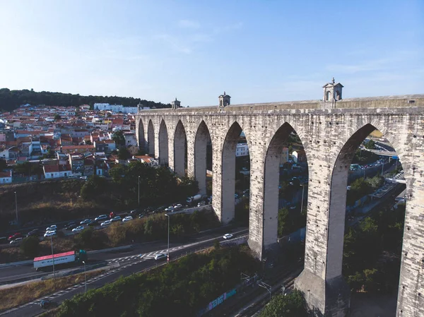 Aqueduct Aguas Livres Португальском Языке Aqueduto Das Aguas Livres Aqueduct — стоковое фото