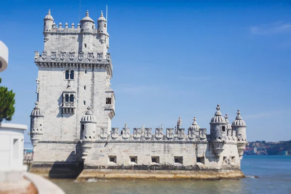 Vista Bairro Belém Freguesia Civil Concelho Lisboa Portugal Com Torre — Fotografia de Stock