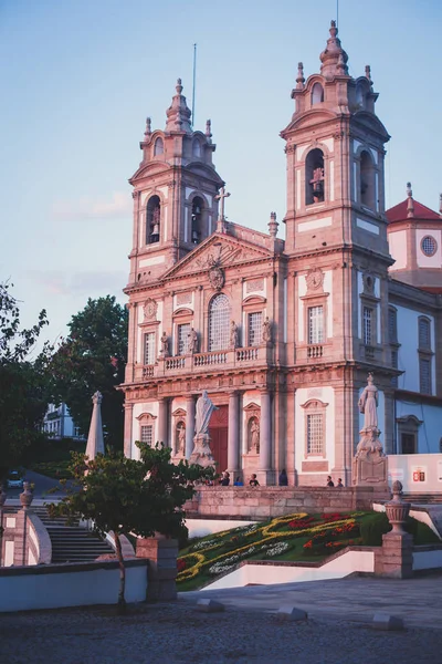 View Bom Jesus Monte Portuguese Sanctuary Cathedral Tenoes City Braga — Stock Photo, Image