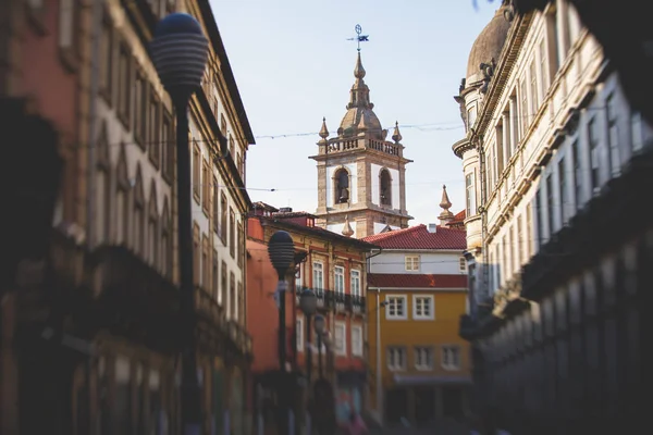 Straßen Der Historischen Altstadt Von Braga Portugal Norte Region Sommerabend — Stockfoto