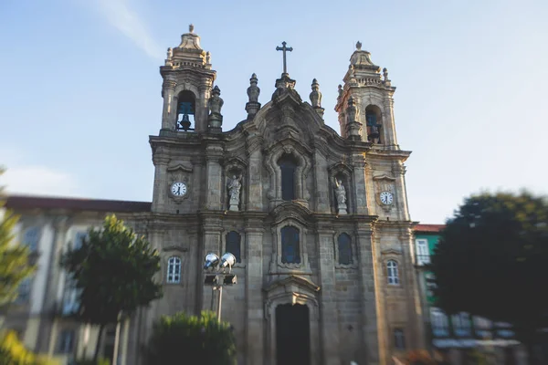 Ruas Centro Histórico Cidade Velha Braga Portugal Região Norte Noite — Fotografia de Stock