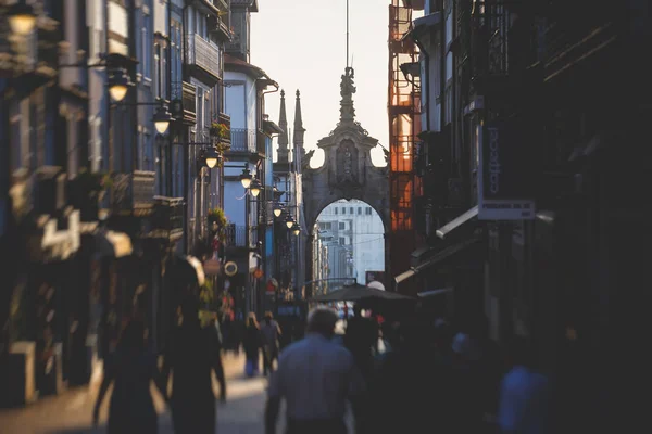 Calles Casco Antiguo Histórico Braga Portugal Región Norte Noche Verano — Foto de Stock