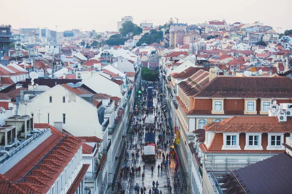Bella Vista Aerea Super Grandangolare Lisbona Portogallo Con Porto Scenario — Foto Stock