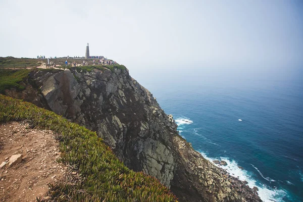 Schöne Luft Lebendige Ansicht Von Capo Roca Der Westlichste Punkt — Stockfoto