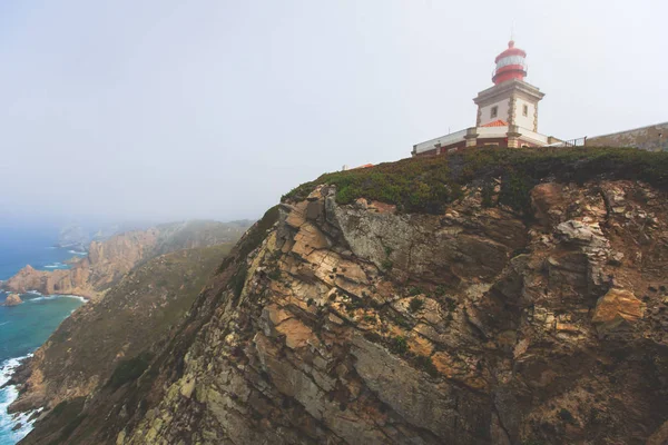 Schöne Luft Lebendige Ansicht Von Capo Roca Der Westlichste Punkt — Stockfoto