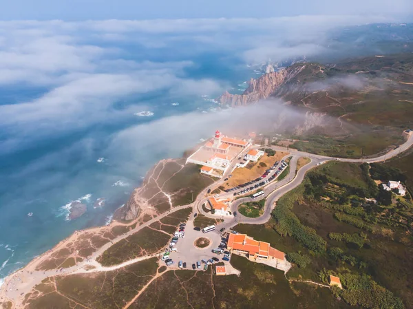 Pięknego Ptaka Wibrujący Roca Capo Punktu Najbardziej Zachodniej Europy Portugalii — Zdjęcie stockowe
