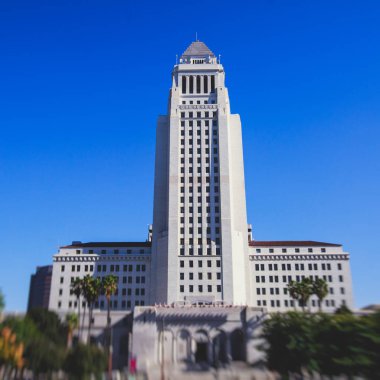 Los Angeles Belediye Binası, Civic Center İlçe merkezindeki La, California, Amerika Birleşik Devletleri, güneşli yaz da görünümünü