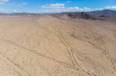 Mojave Çölü panorama, kurak bir yağmur-gölge çöl ve kurak çölde Americ Kuzey Amerika, California, Amerika Birleşik Devletleri
