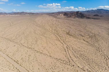 View of Mojave Desert panorama, an arid rain-shadow desert and the driest desert in North America, California, United States of Americ clipart
