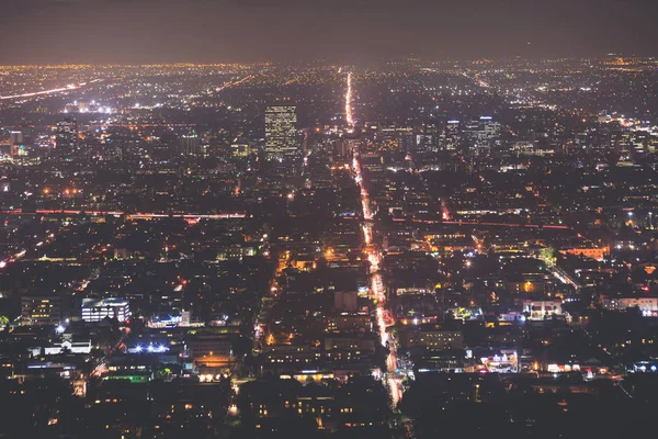 공중의 앤젤레스 캘리포니아 그리피스 천문대의 전망대에서 — 스톡 사진
