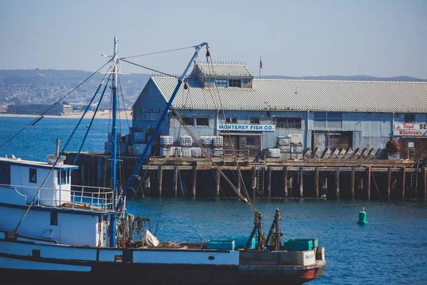 Monterey Eski Fisherman Wharf Monterey County Kaliforniya Görünümünü Bize — Stok fotoğraf