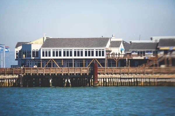 Вид Сан Франциско Історичного Рибалки Wharf Каліфорнія Сша Сонячний Літній — стокове фото