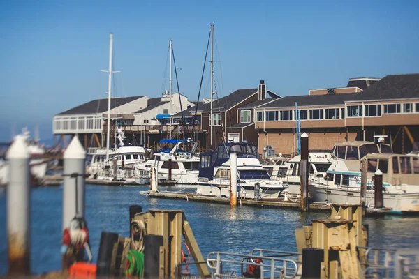 Tarihi San Francisco Fisherman Wharf California Abd Güneşli Yaz Görünümünü — Stok fotoğraf