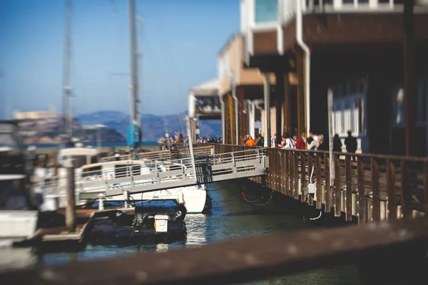 View San Francisco Historic Fisherman Wharf California Usa Summer Sunny — Stock Photo, Image