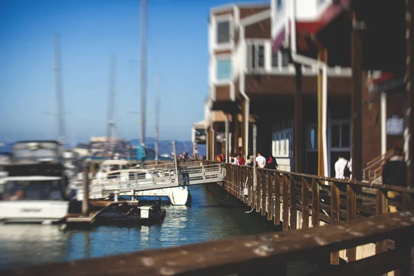 Vista San Francisco Histórico Fisherman Wharf Califórnia Eua Verão Ensolarado — Fotografia de Stock