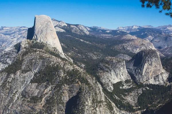 Widok Panoramiczny Lato Yosemite Dolina Góra Half Dome Tenaya Canyon — Zdjęcie stockowe