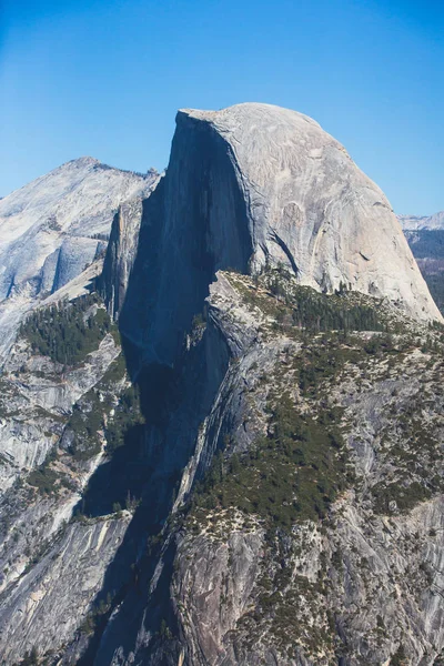 Vista Panorâmica Verão Vale Yosemite Com Montanha Half Dome Tenaya — Fotografia de Stock