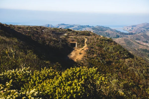 Vista Hawk Hill Día Soleado Verano Marin Headlands Golden Gate — Foto de Stock