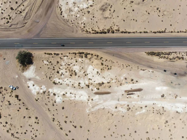 Vista Panorámica Del Desierto Mojave Árido Desierto Sombra Lluvia Desierto — Foto de Stock