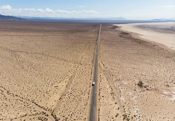Vista Panorama Deserto Mojave Deserto Árido Sombras Pluviais Deserto Mais — Fotografia de Stock