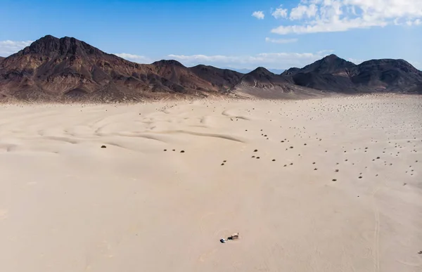 View of Mojave Desert panorama, an arid rain-shadow desert and the driest desert in North America, California, United States of Americ