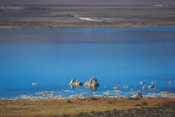 Прекрасний Панорамний Літній Живий Вид Моно Озеро Солі Графстві Моно — стокове фото