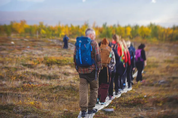 Vista Soleada Otoño Del Parque Nacional Abisko Municipio Kiruna Laponia — Foto de Stock