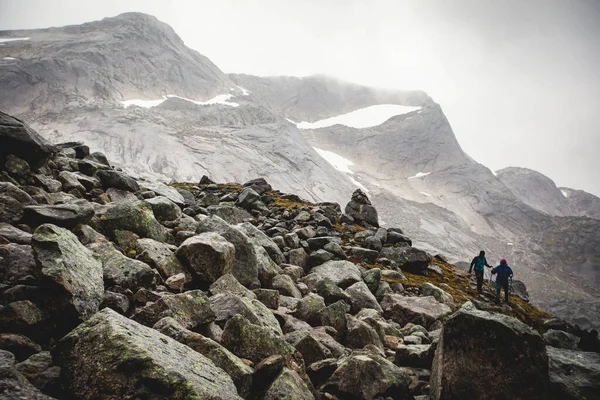 Norwegian Mountain Landscape Hiking Halls Fortopp Peak View Stetind Northern — Stock Photo, Image