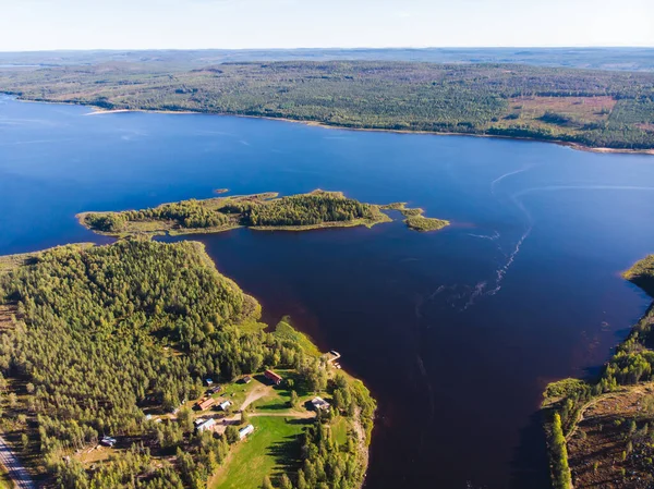 View Kalix River Kalixalven Overkalix Locality Seat Norrbotten County Sweden — Stock Photo, Image