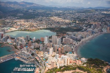 Penon de Ifach dağıyla Calpe Calp kasabası Penyal d 'Ifac Doğal Parkı' na yürüyüş sırasında, Marina Alta, Alicante ili, Valencia Topluluğu, İspanya