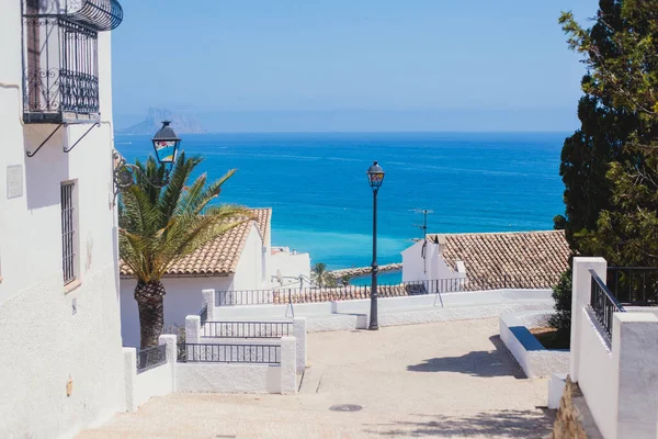 Hermosa Vista Soleada Verano Del Casco Antiguo Altea Altea Marina — Foto de Stock