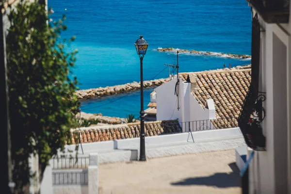 Hermosa Vista Soleada Verano Del Casco Antiguo Altea Altea Marina — Foto de Stock