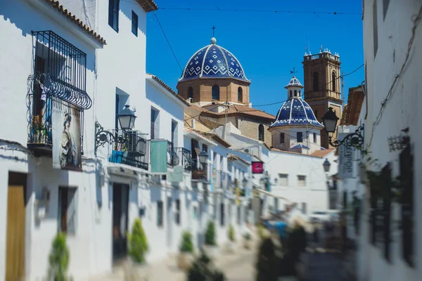 Hermosa Vista Soleada Verano Del Casco Antiguo Altea Altea Marina — Foto de Stock