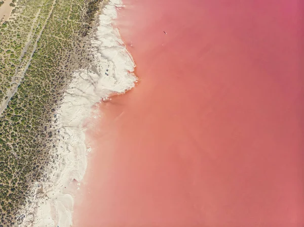 Güzel Geniş Hava Manzaralı Torrevieja Pembe Gölü Alicante Spai Kosta — Stok fotoğraf